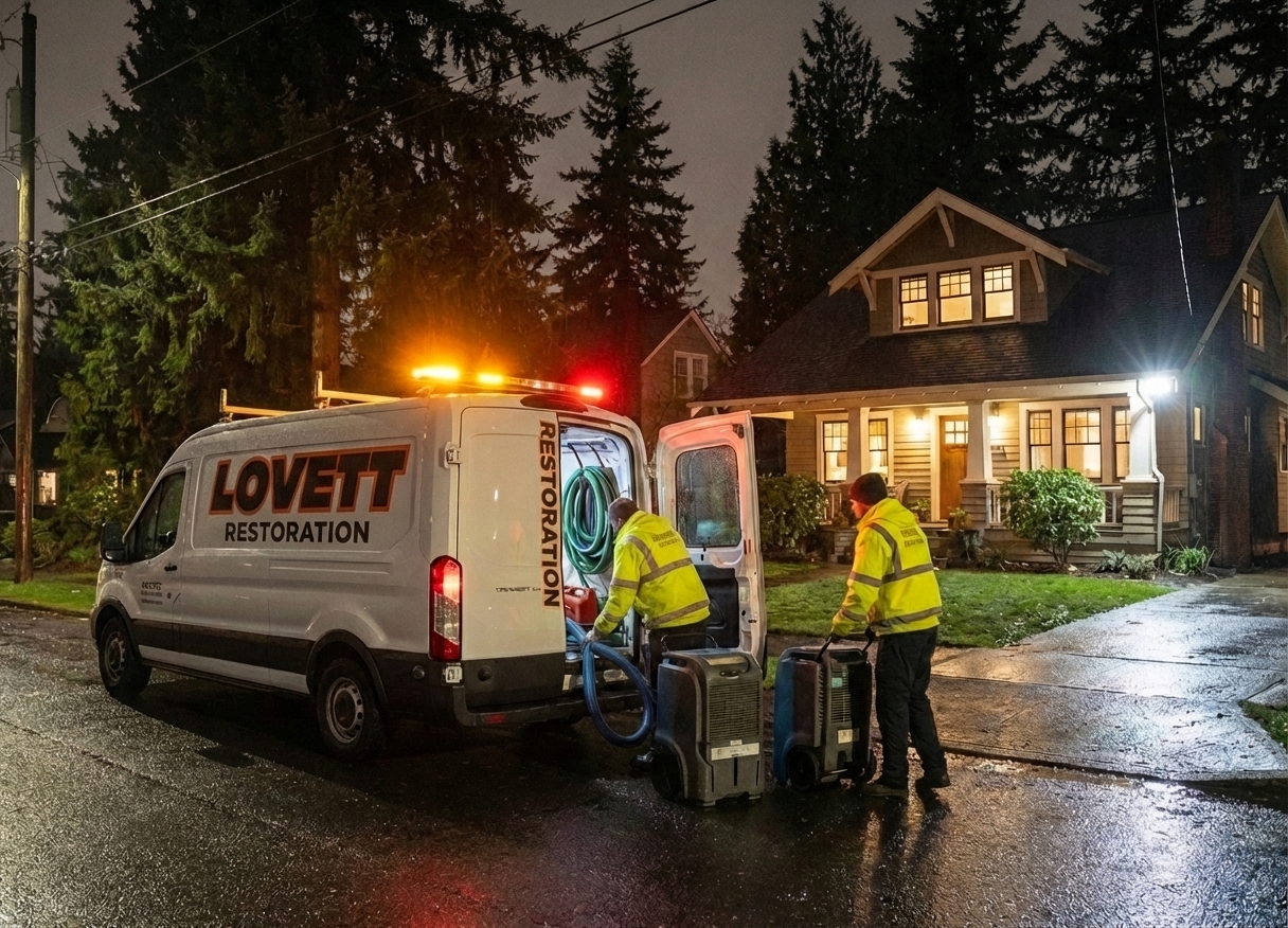 24/7 emergency response from Lovett Restoration